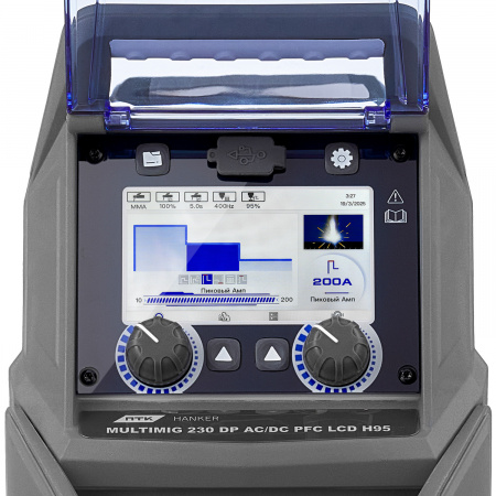 Аппарат аргонодуговой сварки ПТК HANKER MIG 230 DP ACDC PFC LCD H9 TIG 200A F55 200
